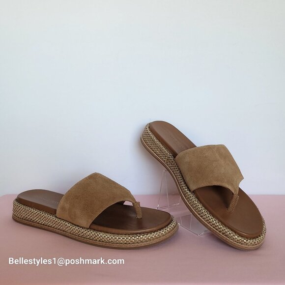 DONALD PLINER Aneeta Wedge Slip-on Sandals- Women’s Size 9.5M -Saddle Color⭐ - Picture 3 of 16